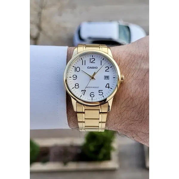 Casio Gold Renk Takvimli Hediye Paketli Erkek Kol Saati