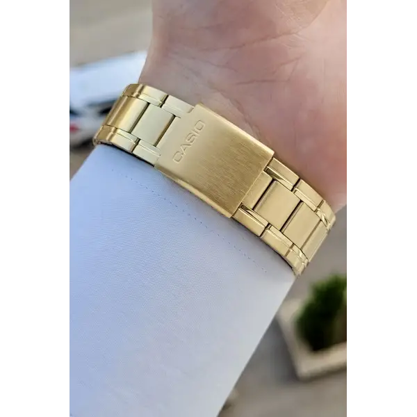 Casio Gold Renk Takvimli Hediye Paketli Erkek Kol Saati
