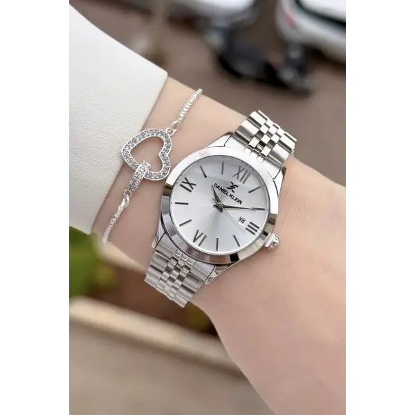 Gümüş Renk 32 Mm Hediye Paketli Kadın Kol Saati