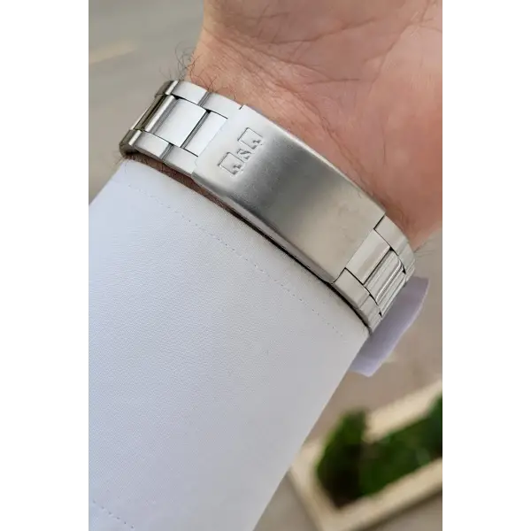 Gümüş Renk 40 mm Erkek Kol Saati