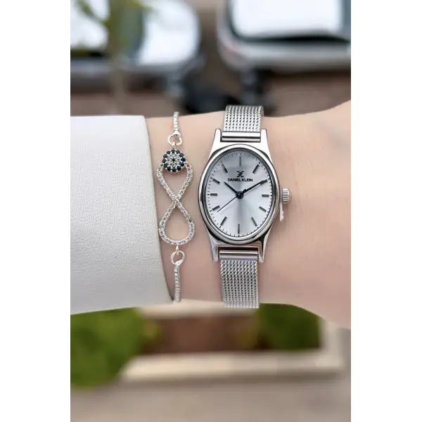 Gümüş Renk Hediye Paketli 21 Mm Kadın Kol Saati