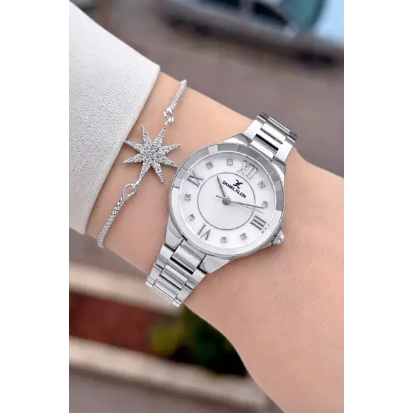 Gümüş Renk Hediye Paketli 30 Mm Kadın Kol Saati