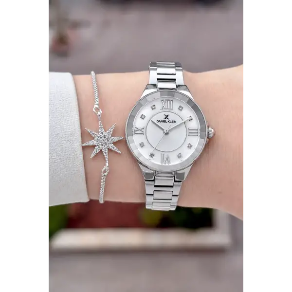 Gümüş Renk Hediye Paketli 30 Mm Kadın Kol Saati