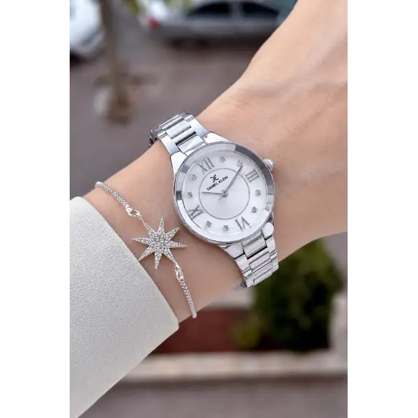 Gümüş Renk Hediye Paketli 30 Mm Kadın Kol Saati