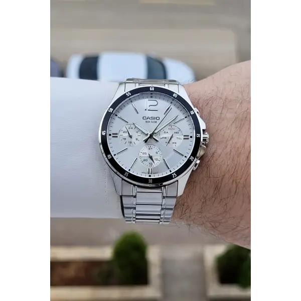 Gümüş Renk Hediye Paketli Erkek Kol Saati