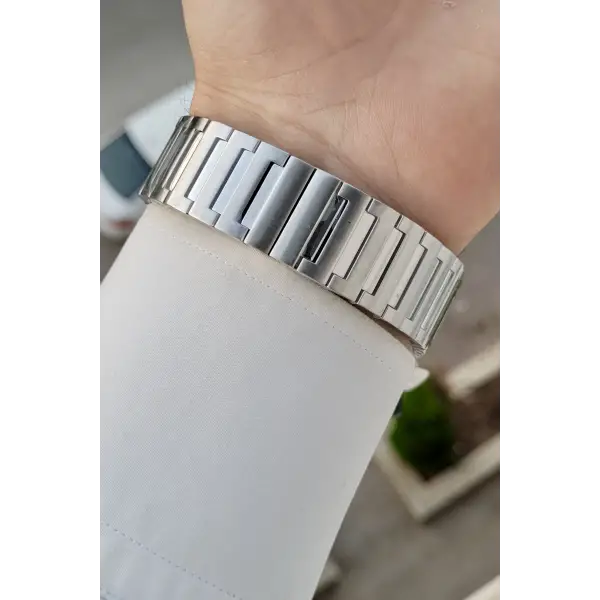 Gümüş Renk Hediye Paketli Erkek Kol Saati