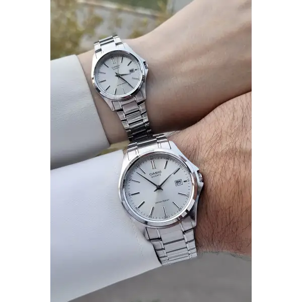 Casio CSISTE82 Gümüş Renk Hediye Paketli Sevgili Çift Kol Saati