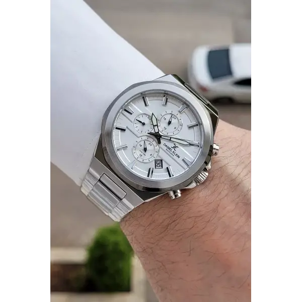 Gümüş Renk Iç Göstergeleri Aktif 41 Mm Erkek Kol Saati