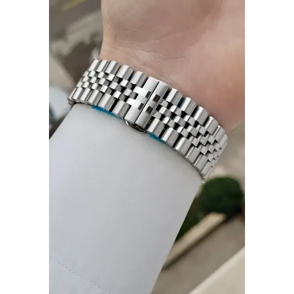 Gümüş Renk İç Göstergeleri Aktif Fonksiyonlu Hediye Paketli Erkek Kol Saati