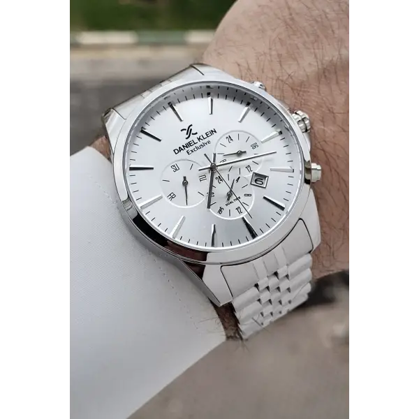 Gümüş Renk İç Göstergeleri Aktif Fonksiyonlu Hediye Paketli Erkek Kol Saati