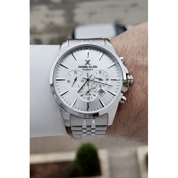 Gümüş Renk İç Göstergeleri Aktif Fonksiyonlu Hediye Paketli Erkek Kol Saati