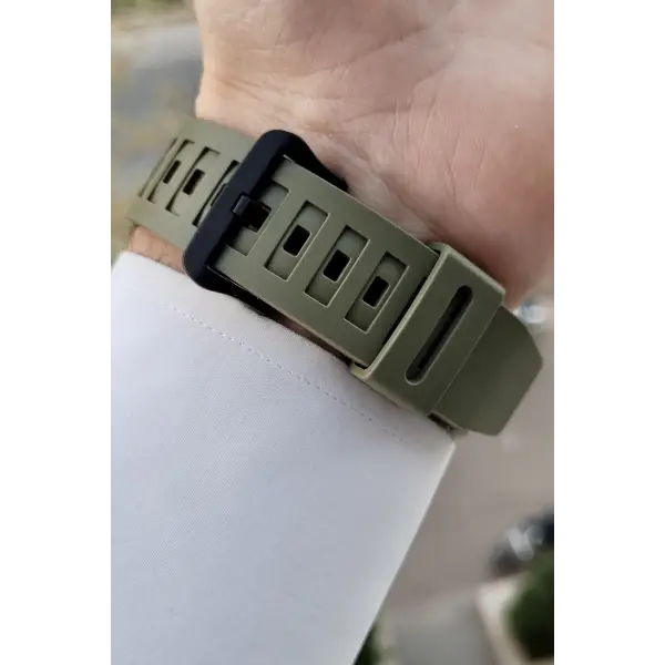 Casio CSISTE165 Haki Renk Analog Dijital Hediye Paketli Erkek Kol Saati