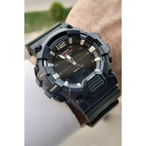 Casio CSISTE114 Haki Renk Analog Dijital Erkek Kol Saati