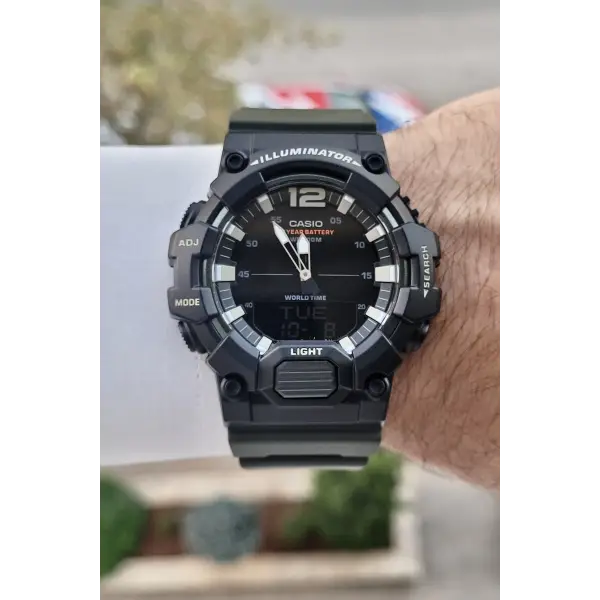 Casio CSISTE114 Haki Renk Analog Dijital Erkek Kol Saati