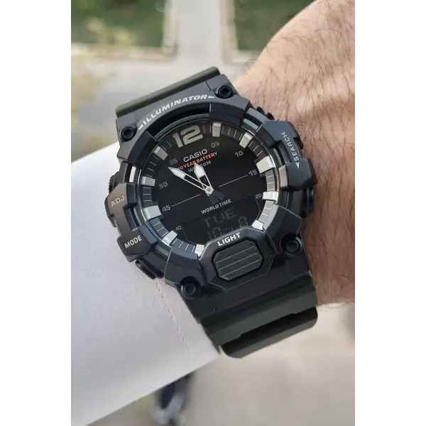 Casio CSISTE114 Haki Renk Analog Dijital Erkek Kol Saati