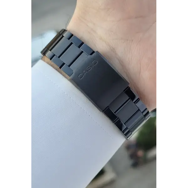 Casio CSISTE129 Kadranı Beyaz Kordonu Siyah Renk Erkek Kol Saati