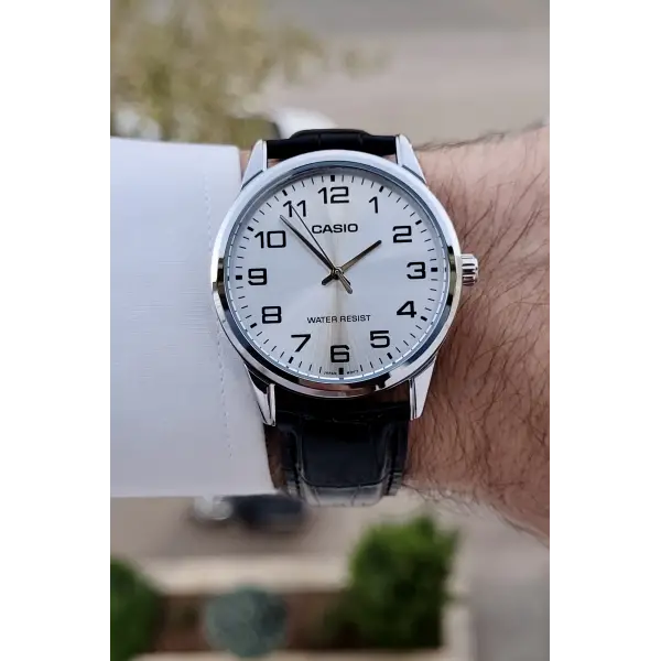 Casio CSISTE178 Kadranı Gümüş Kordonu Siyah Renk Hediye Paketli Erkek Kol Saati