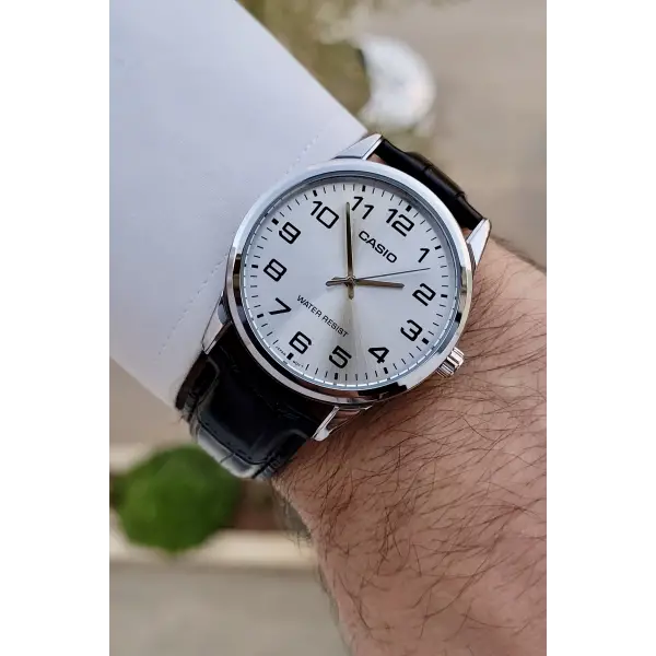 Casio CSISTE178 Kadranı Gümüş Kordonu Siyah Renk Hediye Paketli Erkek Kol Saati