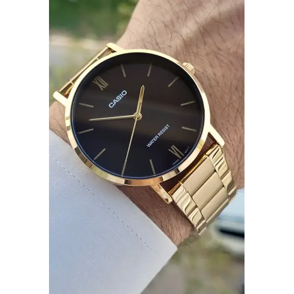 Casio CSISTE131 Kadranı Kahverengi Kordonu Gold Renk Erkek Kol Saati