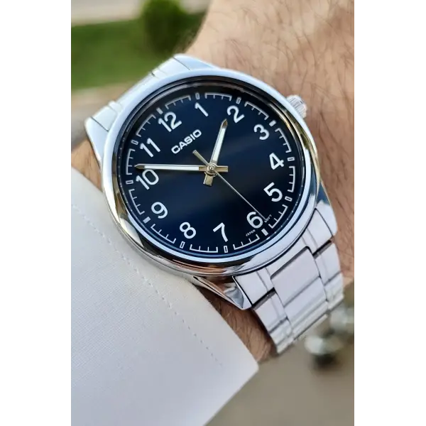 Casio CSISTE133 Kadranı Lacivert Kordonu Gümüş Renk Erkek Kol Saati
