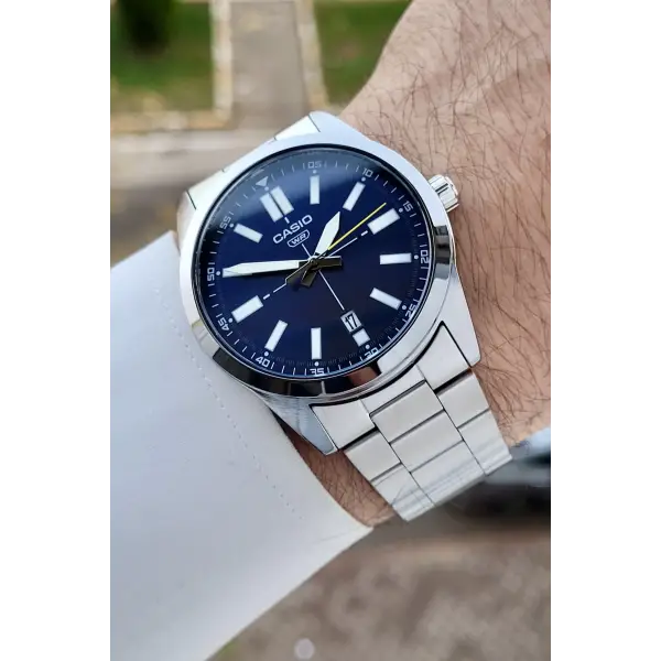 Casio CSISTE192 Kadranı Lacivert Kordonu Metalik Renk 2 Yıl Garantili Erkek Kol Saati