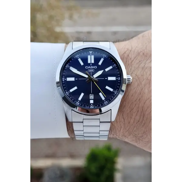 Casio CSISTE192 Kadranı Lacivert Kordonu Metalik Renk 2 Yıl Garantili Erkek Kol Saati