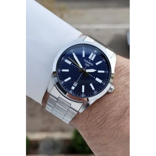 Casio CSISTE192 Kadranı Lacivert Kordonu Metalik Renk 2 Yıl Garantili Erkek Kol Saati