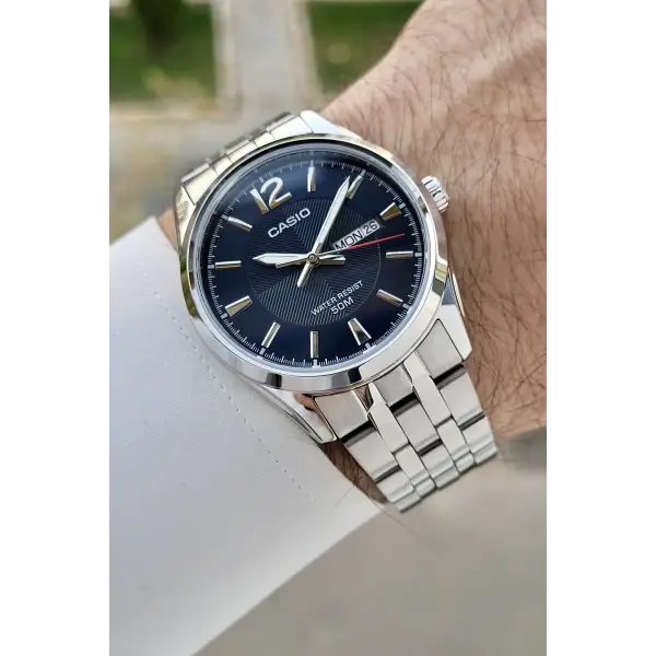 Casio CSISTE184 Kadranı Lacivert Kordonu Metalik Renk 2 Yıl Garantili Erkek Kol Saati