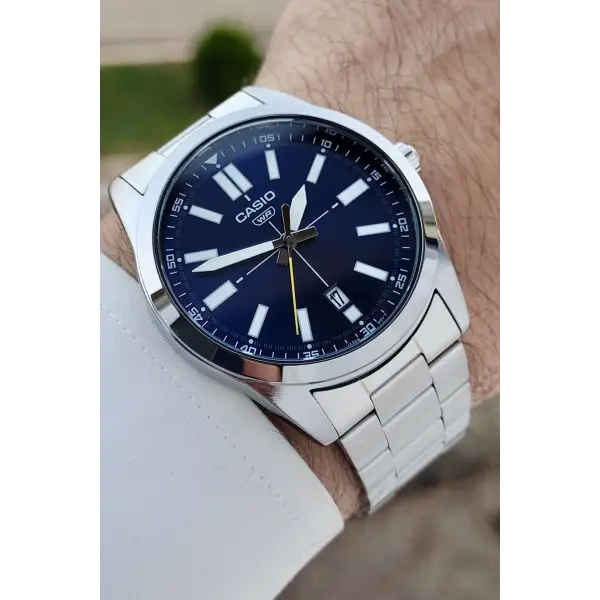 Casio CSISTE192 Kadranı Lacivert Kordonu Metalik Renk 2 Yıl Garantili Erkek Kol Saati