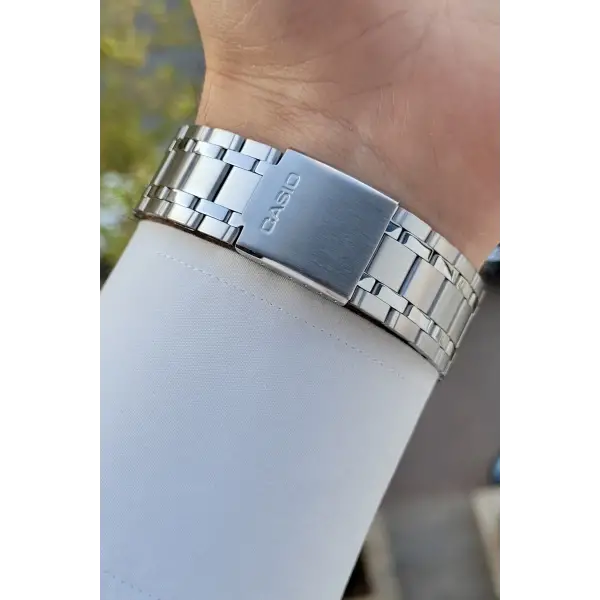 Casio Kadranı Lacivert Korodnu Gümüş Renk Hediye Paketli Erkek Kol Saati
