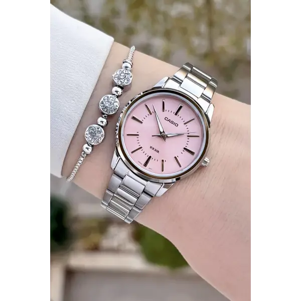 Casio CSISTE174 Kadranı Pembe Kordonu Gümüş Renk Kadın Kol Saati