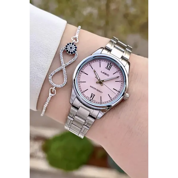 Casio CSISTE141 Kadranı Pembe Kordonu Gümüş Renk Kadın Kol Saati