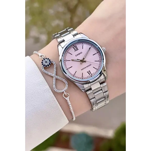 Casio CSISTE141 Kadranı Pembe Kordonu Gümüş Renk Kadın Kol Saati