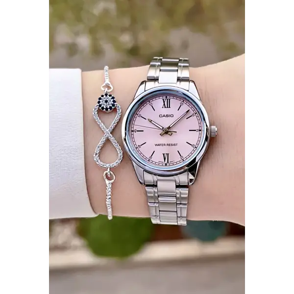 Casio CSISTE141 Kadranı Pembe Kordonu Gümüş Renk Kadın Kol Saati