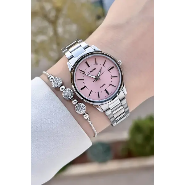 Casio CSISTE174 Kadranı Pembe Kordonu Gümüş Renk Kadın Kol Saati