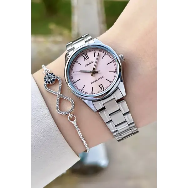Casio CSISTE141 Kadranı Pembe Kordonu Gümüş Renk Kadın Kol Saati