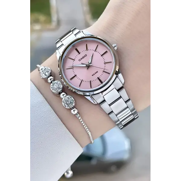 Casio CSISTE174 Kadranı Pembe Kordonu Gümüş Renk Kadın Kol Saati