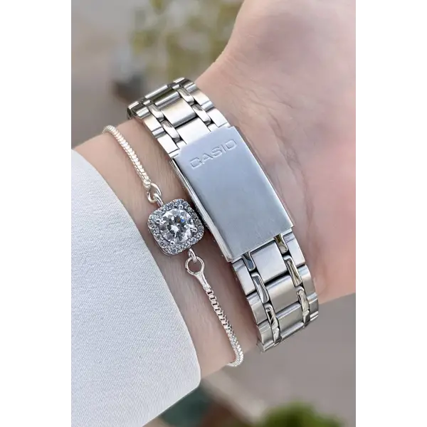 Casio CSISTE166 Kadranı Pembe Kordonu Metalik Renk 2 Yıl Garantili Kadın Kol Saati