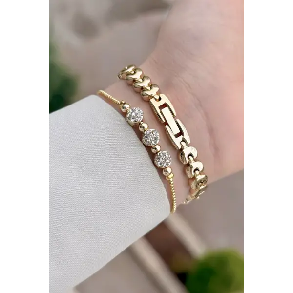 Kadranı Sarı Kordonu Gold Renk 22,5 Mm Gelinlik Model Kadın Kol Saati