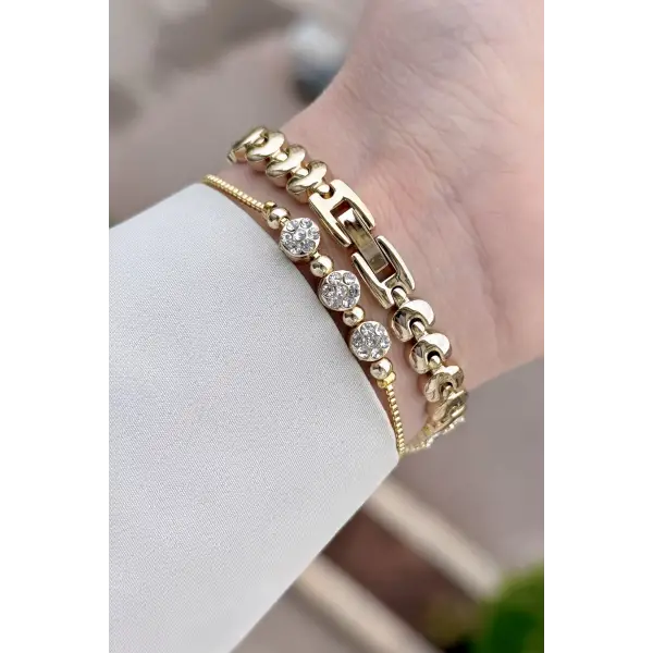 Kadranı Siyah Kordonu Gold Renk 22,5 Mm Gelinlik Model Kadın Kol Saati