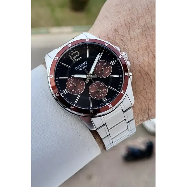 Casio Kahverengi Gümüş Renk Hediye Paketli Erkek Kol Saati