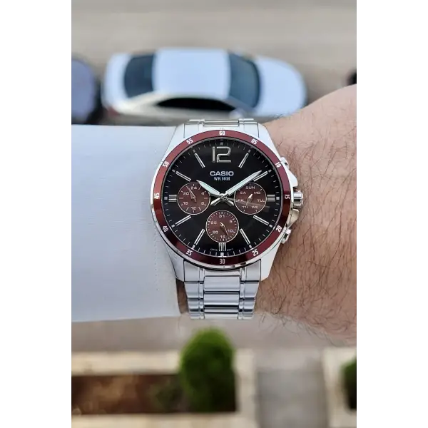 Casio Kahverengi Gümüş Renk Hediye Paketli Erkek Kol Saati