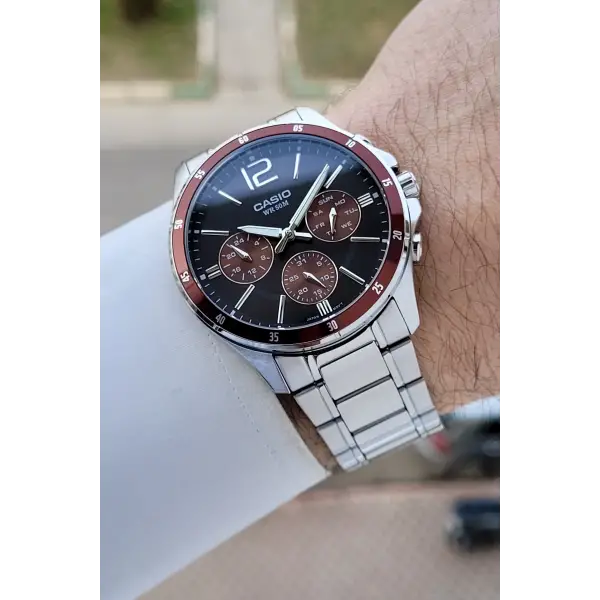 Casio Kahverengi Gümüş Renk Hediye Paketli Erkek Kol Saati