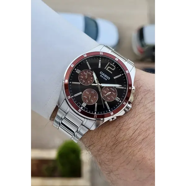 Casio Kahverengi Gümüş Renk Hediye Paketli Erkek Kol Saati