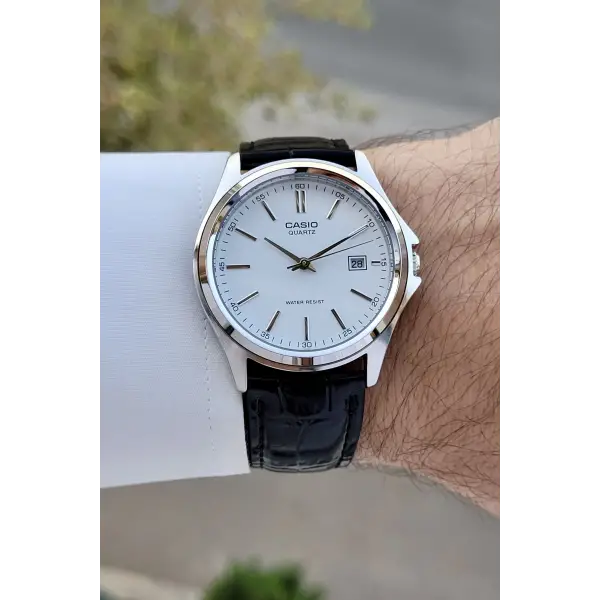 Casio CSISTE162 Kasası Gümüş Kordonu Siyah Renk Hediye Paketli Erkek Kol Saati