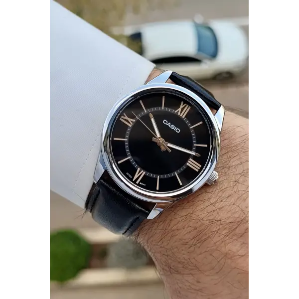 Casio CSISTE189 Kasası Gümüş Kordonu Siyah Renk Erkek Kol Saati