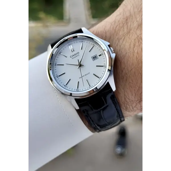 Casio CSISTE162 Kasası Gümüş Kordonu Siyah Renk Hediye Paketli Erkek Kol Saati