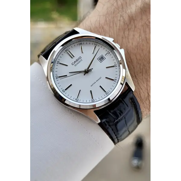 Casio CSISTE162 Kasası Gümüş Kordonu Siyah Renk Hediye Paketli Erkek Kol Saati