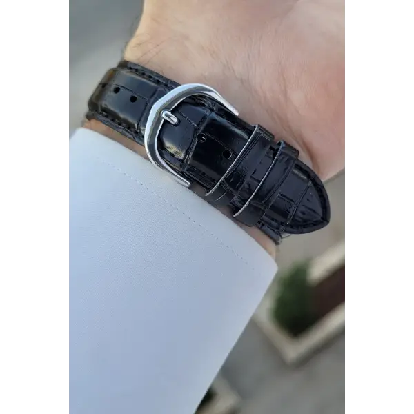 Casio CSISTE125 Kasası Gümüş Kordonu ve Kadranı Siyah Renk Erkek Kol Saati