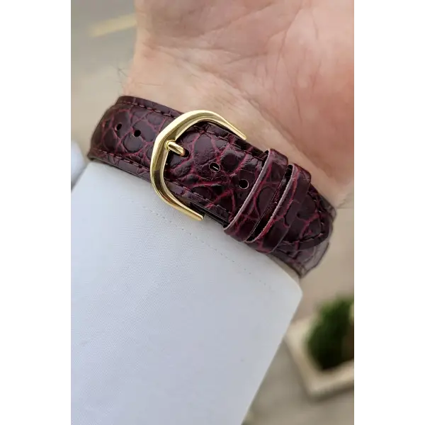 Casio Kasası ve Kadranı Gold Kordonu Kahverengi Renk Hediye Paketli Erkek Kol Saati